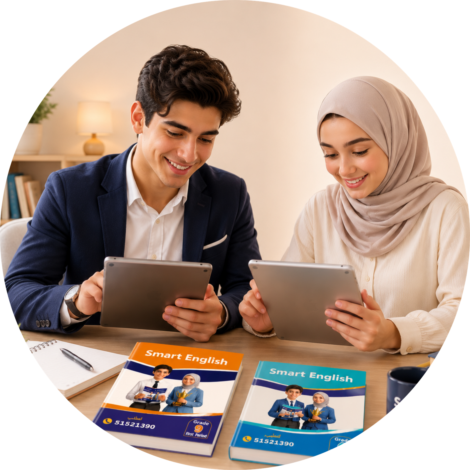 طلاب يتعلمون في أكاديمية سمارت إنجلش